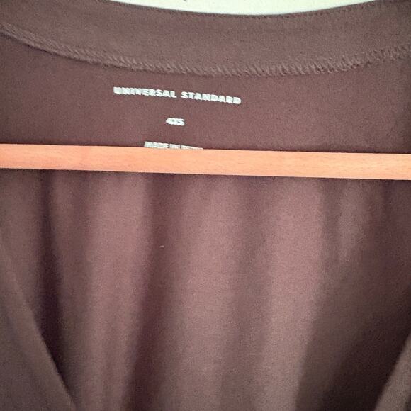 Universal Standard Wrap Twirl Dress 4XS 00 0 2XS NWT Black Capsule Travel Midi - Picture 10 of 11